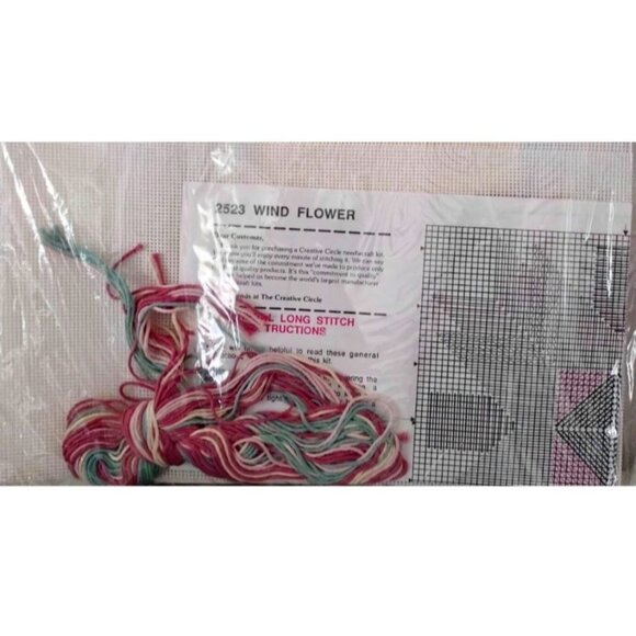 The Creative Circle 2523 Wind Flower Cross Stitch Kit 5" X 5" - Picture 3 of 3